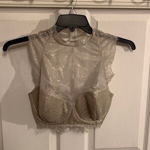 NEW VICTORIA’S SECRET HIGH NECK BRA Dream Angels Lined Demi Bra Bustier
